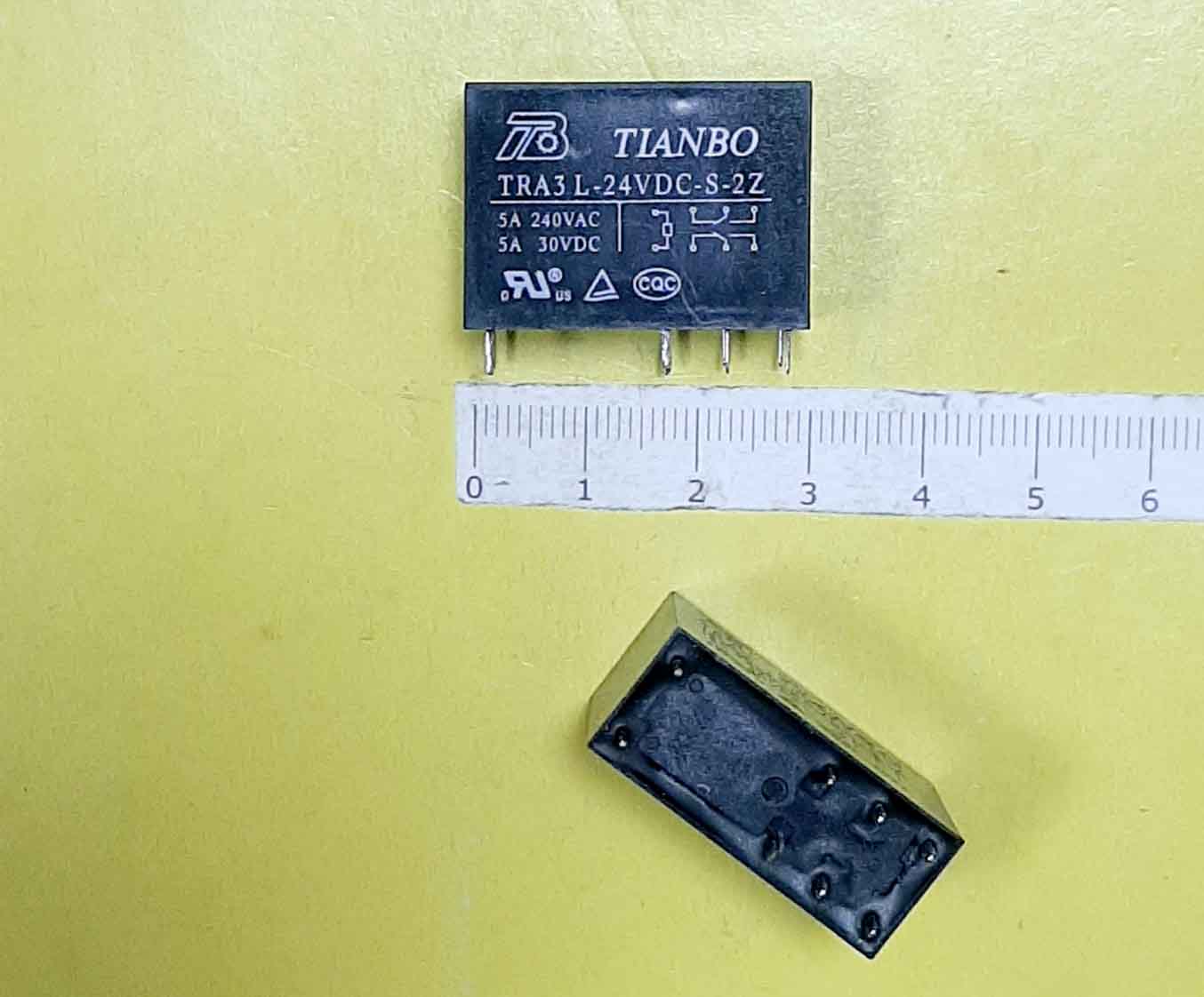 Реле TRA3 L-24VDC-S-2Z 5A  (на 2 группы)